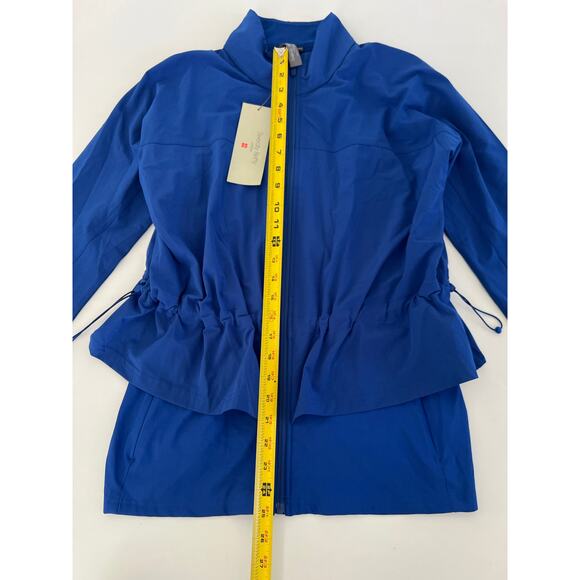NWT Sweaty Betty Womens Size 6 Blue Fast Lane Zip Up Running Jacket Athleisure - Picture 4 of 16